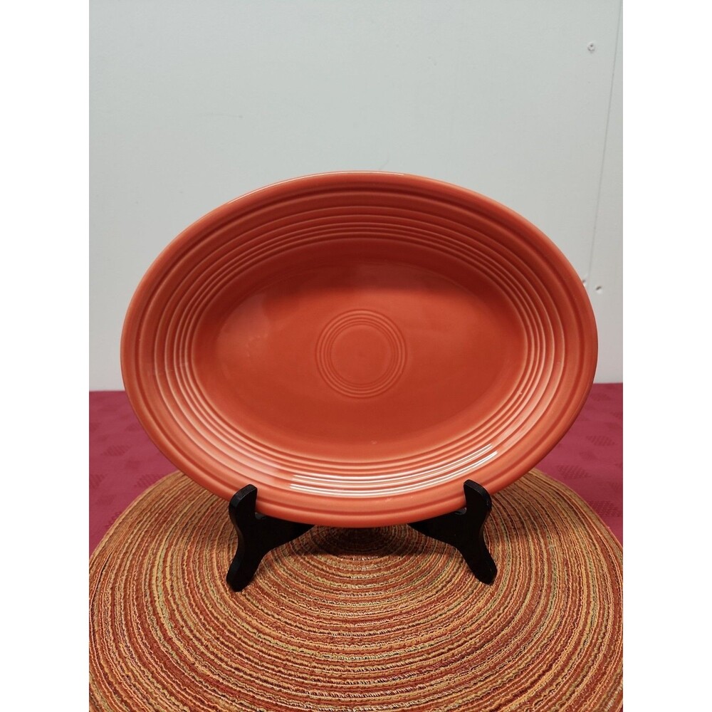 Fiesta Persimmon 11 5/8 Oval Serving Platter Retired Laughlin Made The USA EUC
